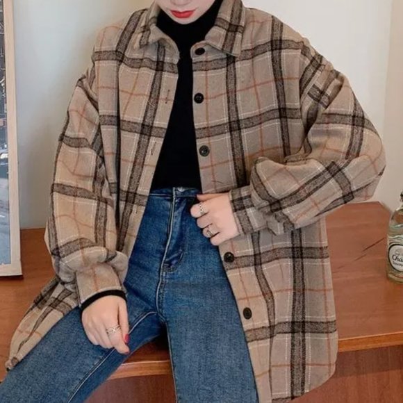 Dute - Plaid Shirt Jacket - Picture 1 of 5